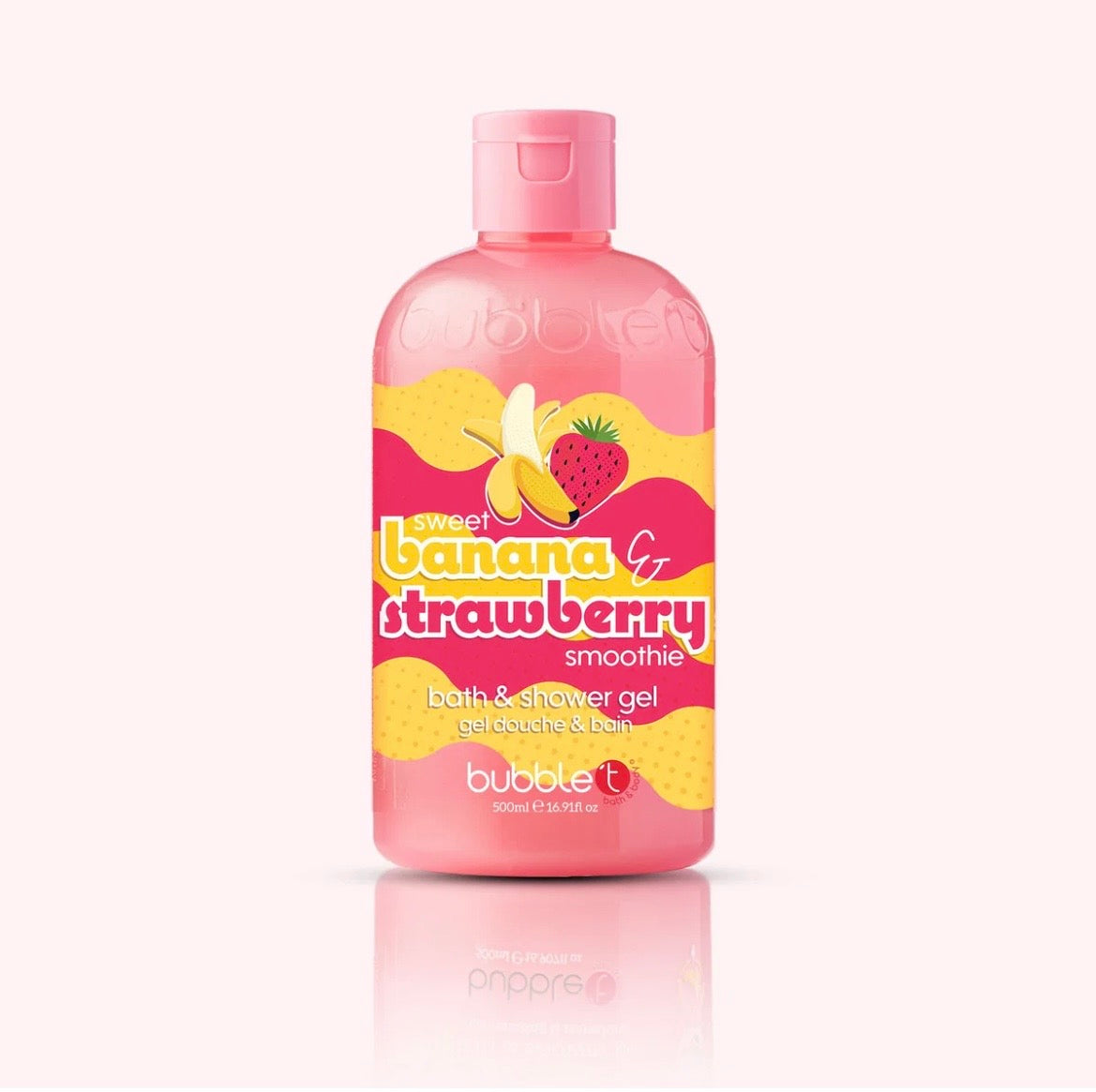 Bubble T Banana & Strawberry Smoothie Body Wash - 500ml