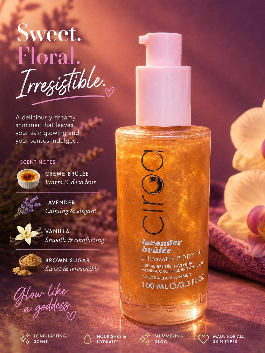 Ciroa Lavender Brûlée Body Oil - 100ml
