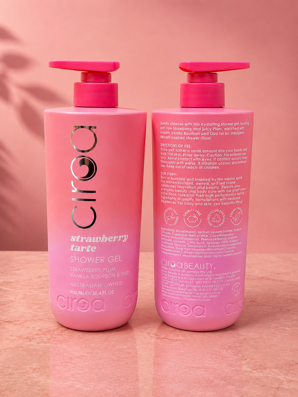 Ciroa Strawberry Tarte Shower Gel - 900ml