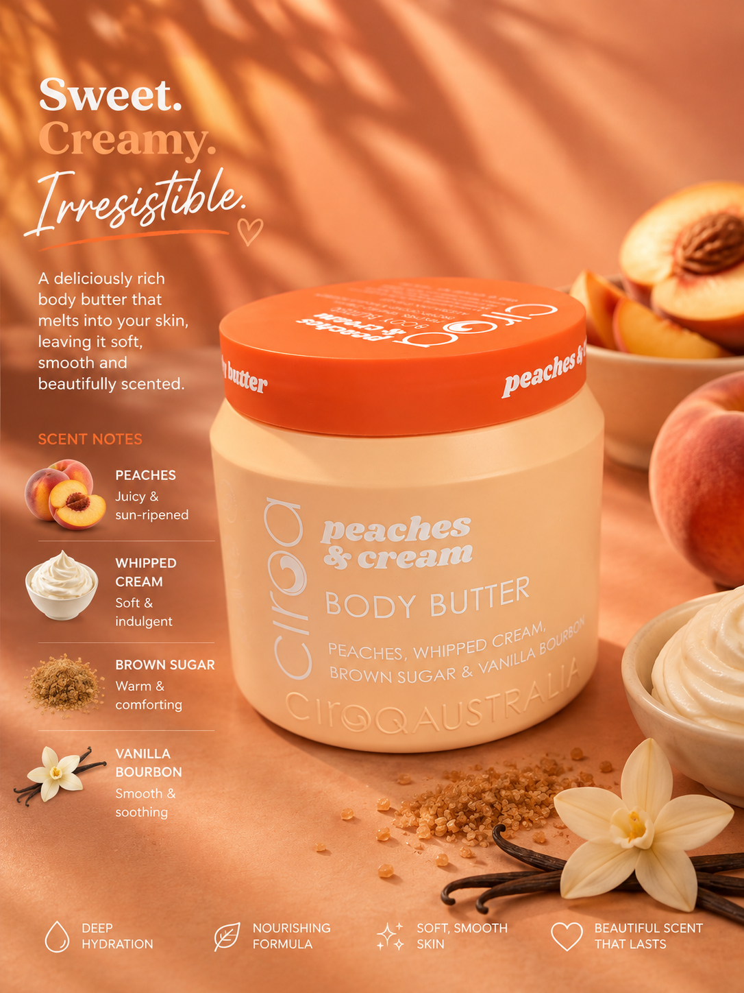 Ciroa Peaches & Cream Body Butter - 450g