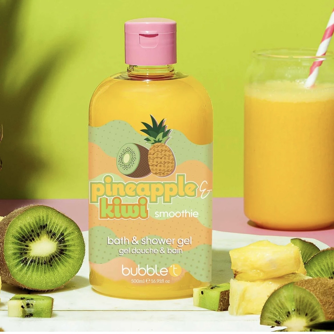 Bubble T Pineapple & Kiwi Smoothie Body Wash - 500ml